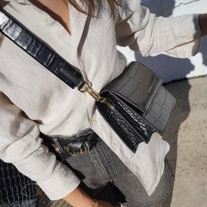 JW PEI croc crossbody bag